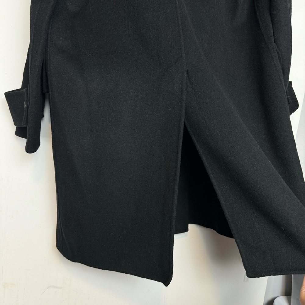 NWT Massimo Dutti Black Double Breasted Pocket Wool Blend Jacket Coat Sz Small - Picture 15 of 16